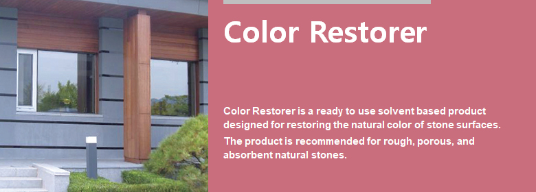 ConfiAd® Color Restorer is a ready to use solvent based product designed for restoring the natural color of stone surfaces.
The product is recommended for rough, porous, and absorbent natural stones.